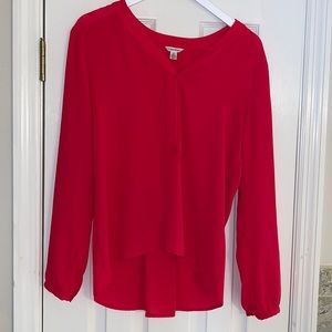 Calvin Klein Fuscia Long Sleeve Blouse